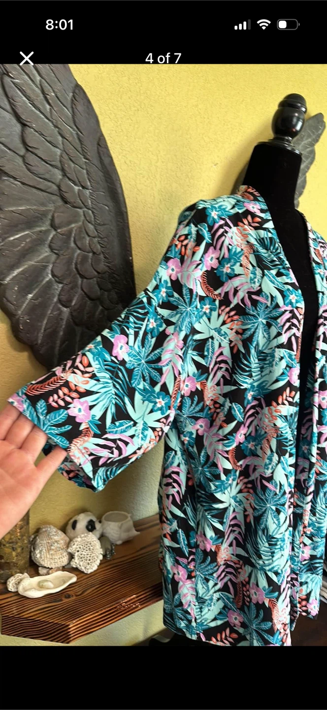 Ripzone Floral Open Front Cardigan Sweater - photo 4