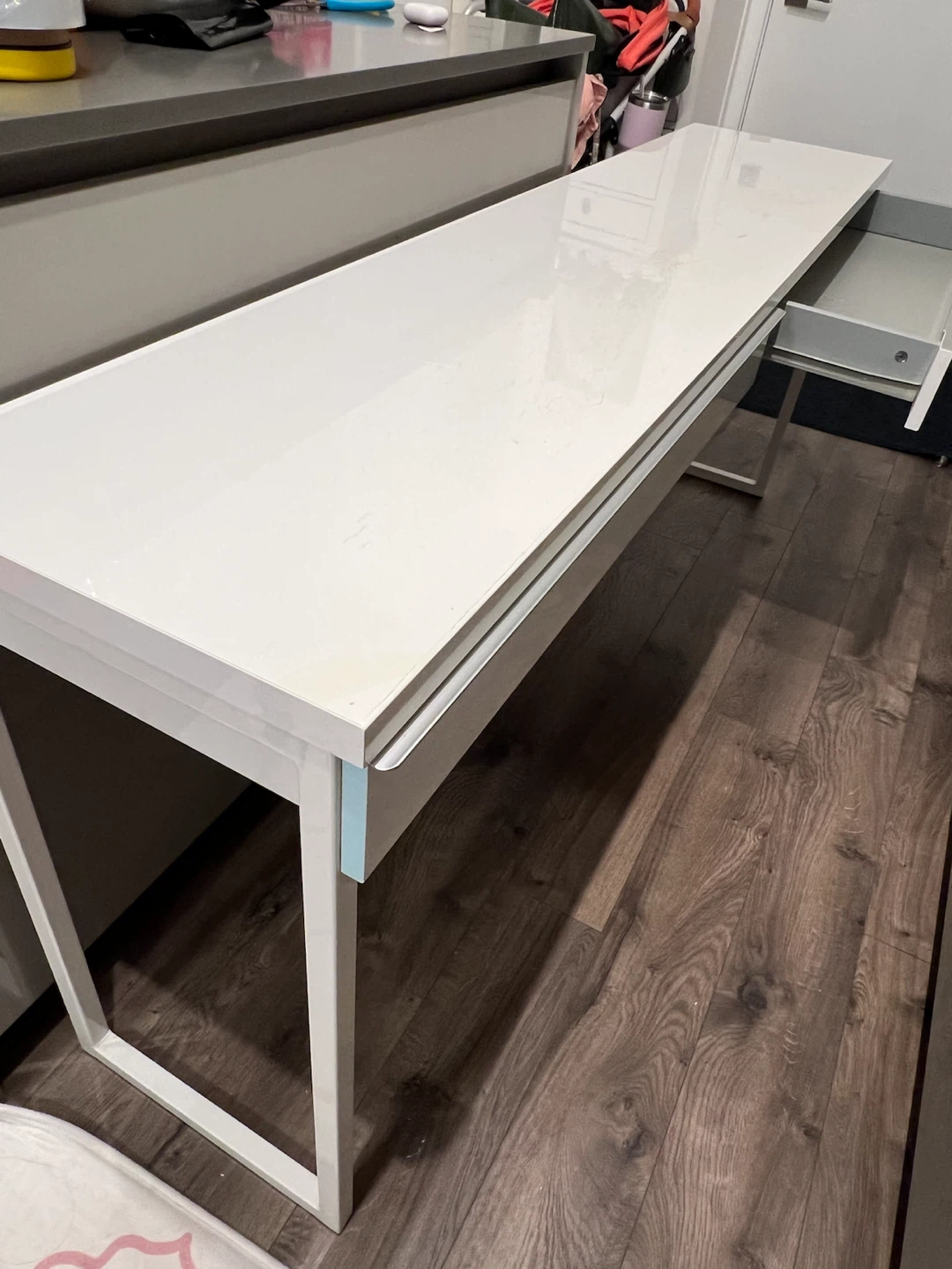 White Console Table with Two Drawers - photo 2