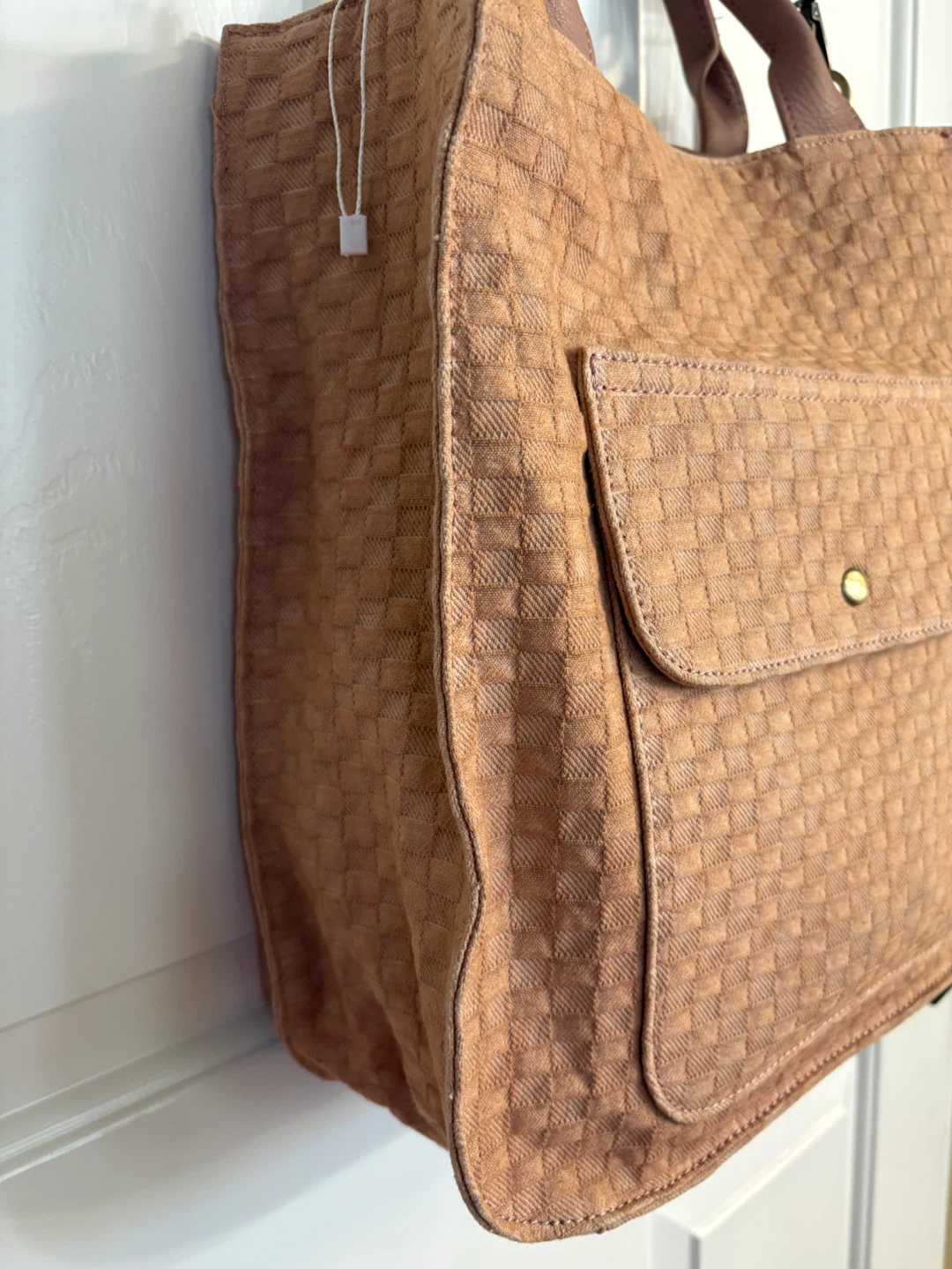 Jen & Co. Light Salmon/Coral Woven Tote Bag - photo 5