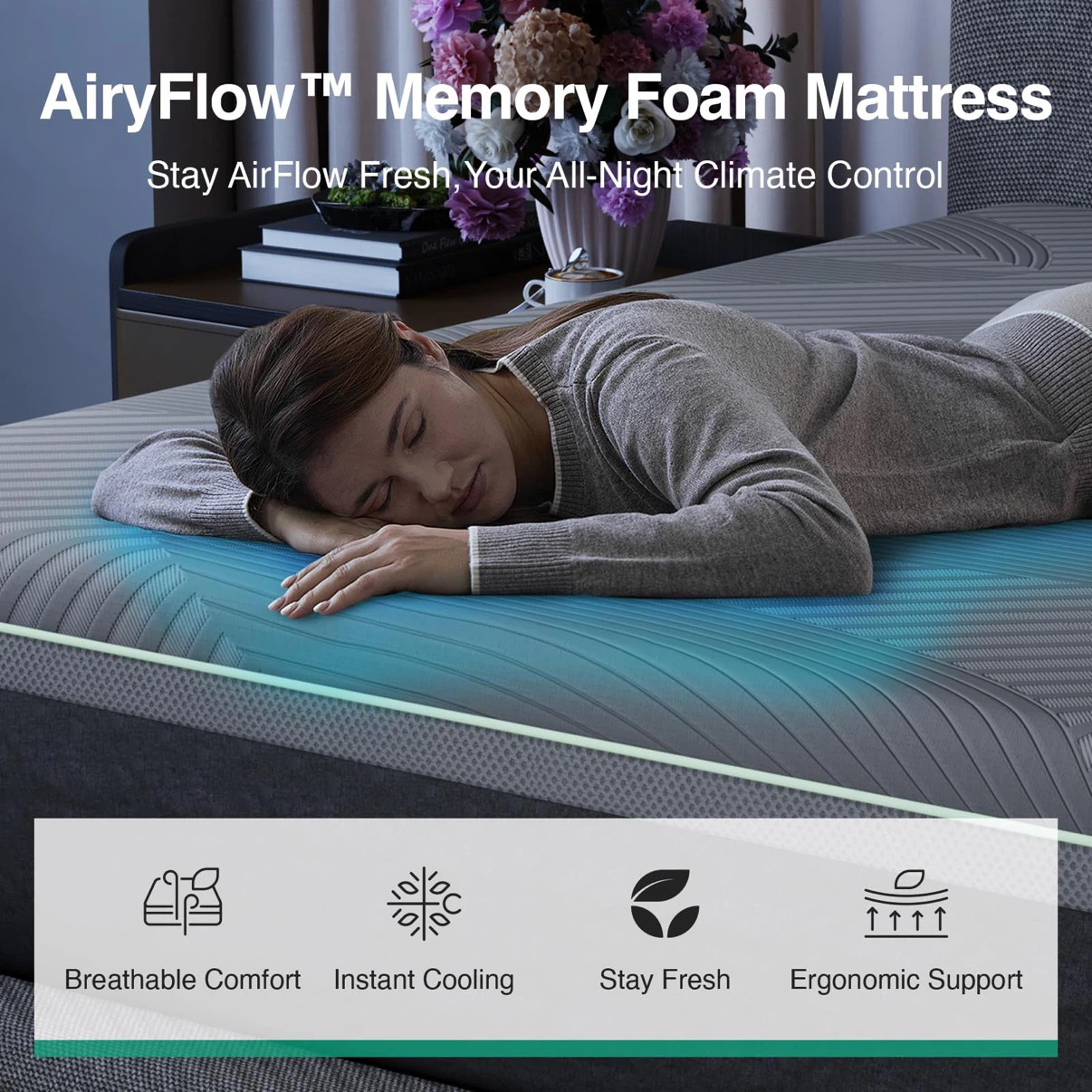 Novilla AiryFlow Full Size 10 inchMemory Foam Mattress - photo 2