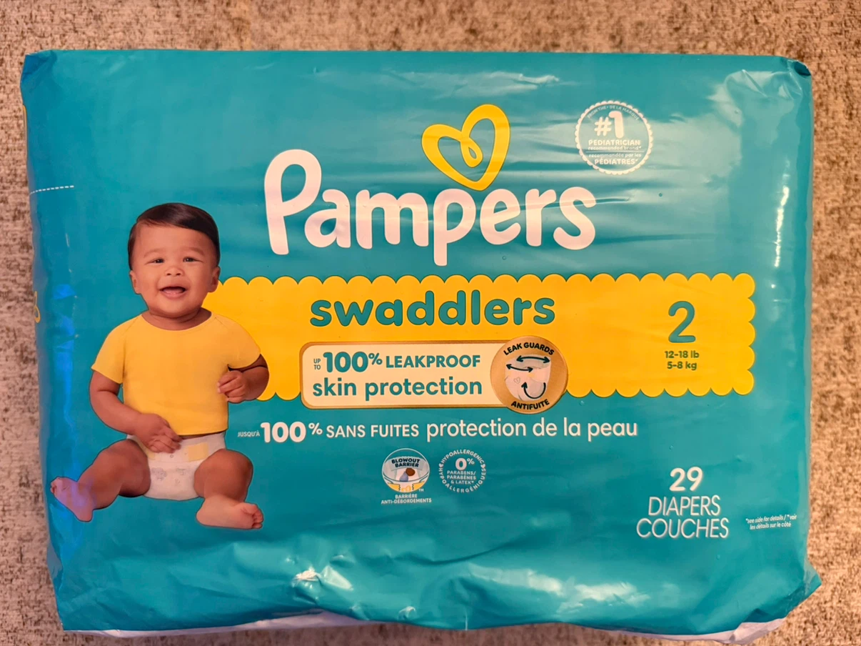 Pampers Swaddlers Size 2 Diapers (29 Count)