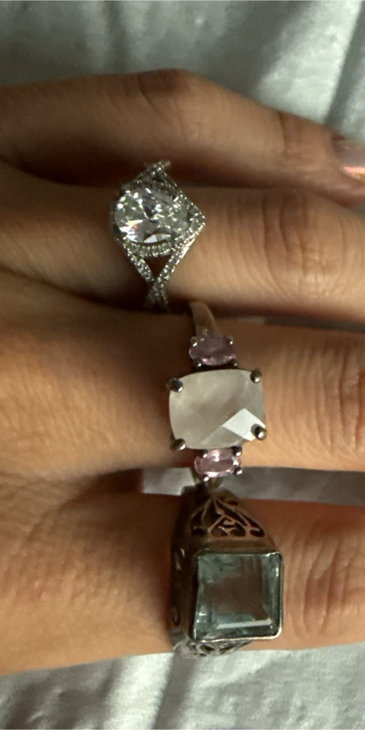 Set of Three Sterling Silver Rings