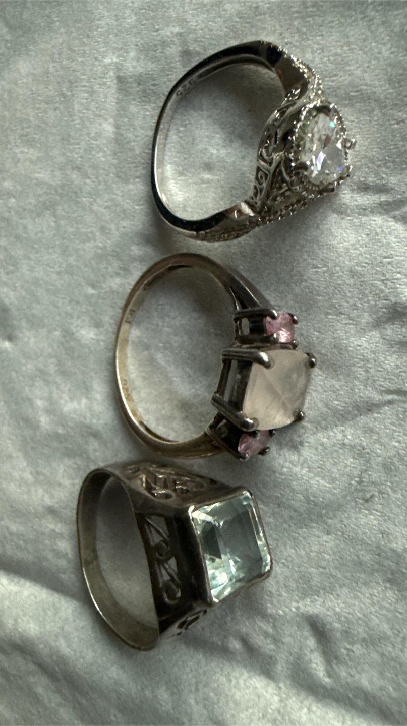Set of Three Sterling Silver Rings - photo 2