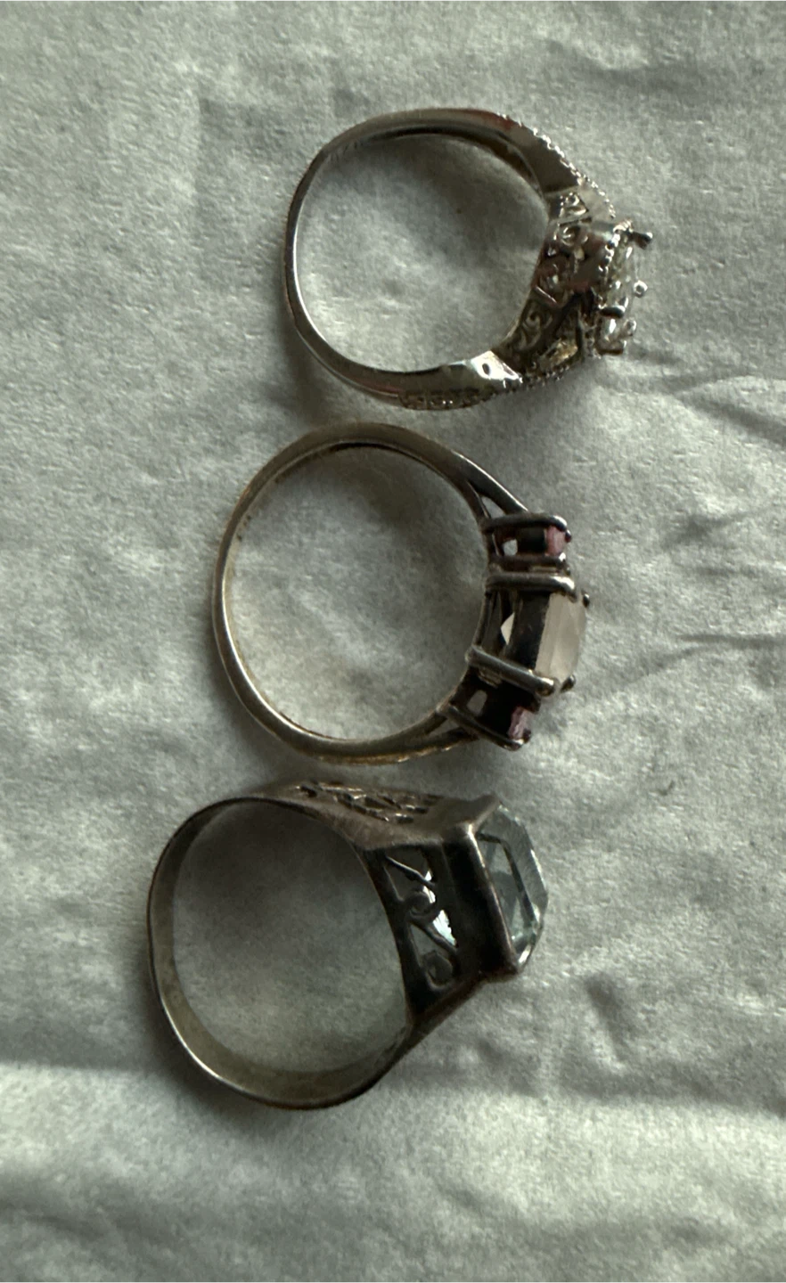 Set of Three Sterling Silver Rings - photo 3