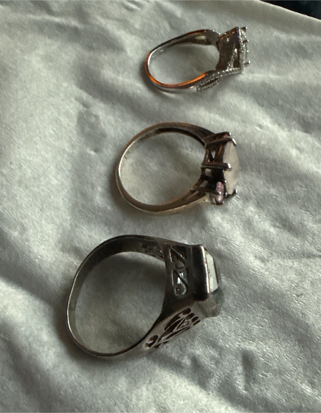 Set of Three Sterling Silver Rings - photo 4