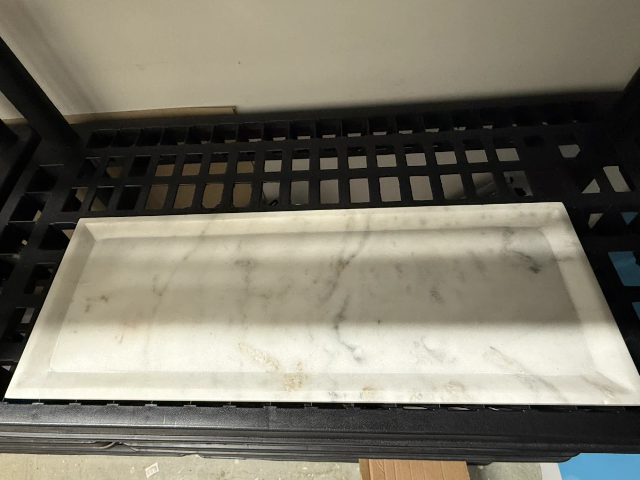 White Marble Rectangular Serving Tray - photo 2