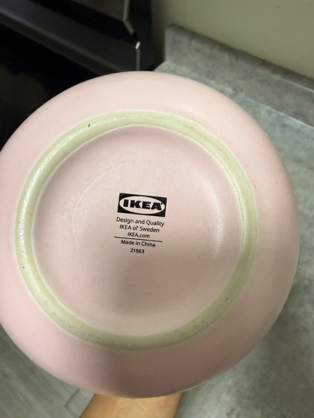 IKEA Light Pink Ribbed Ceramic Vase - photo 4