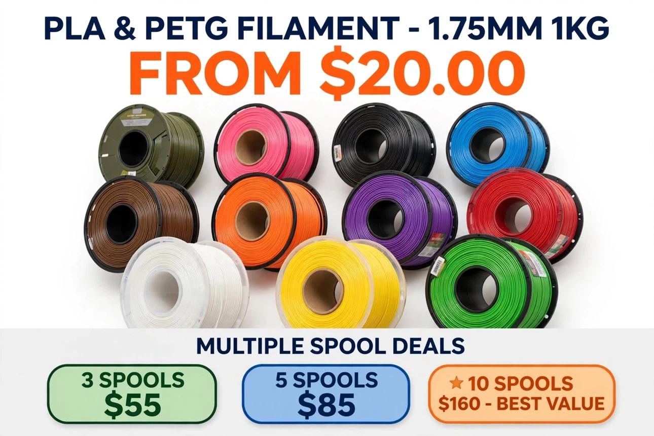 PLA & PETG 3D Printer Filament 1.75mm 1kg Spools