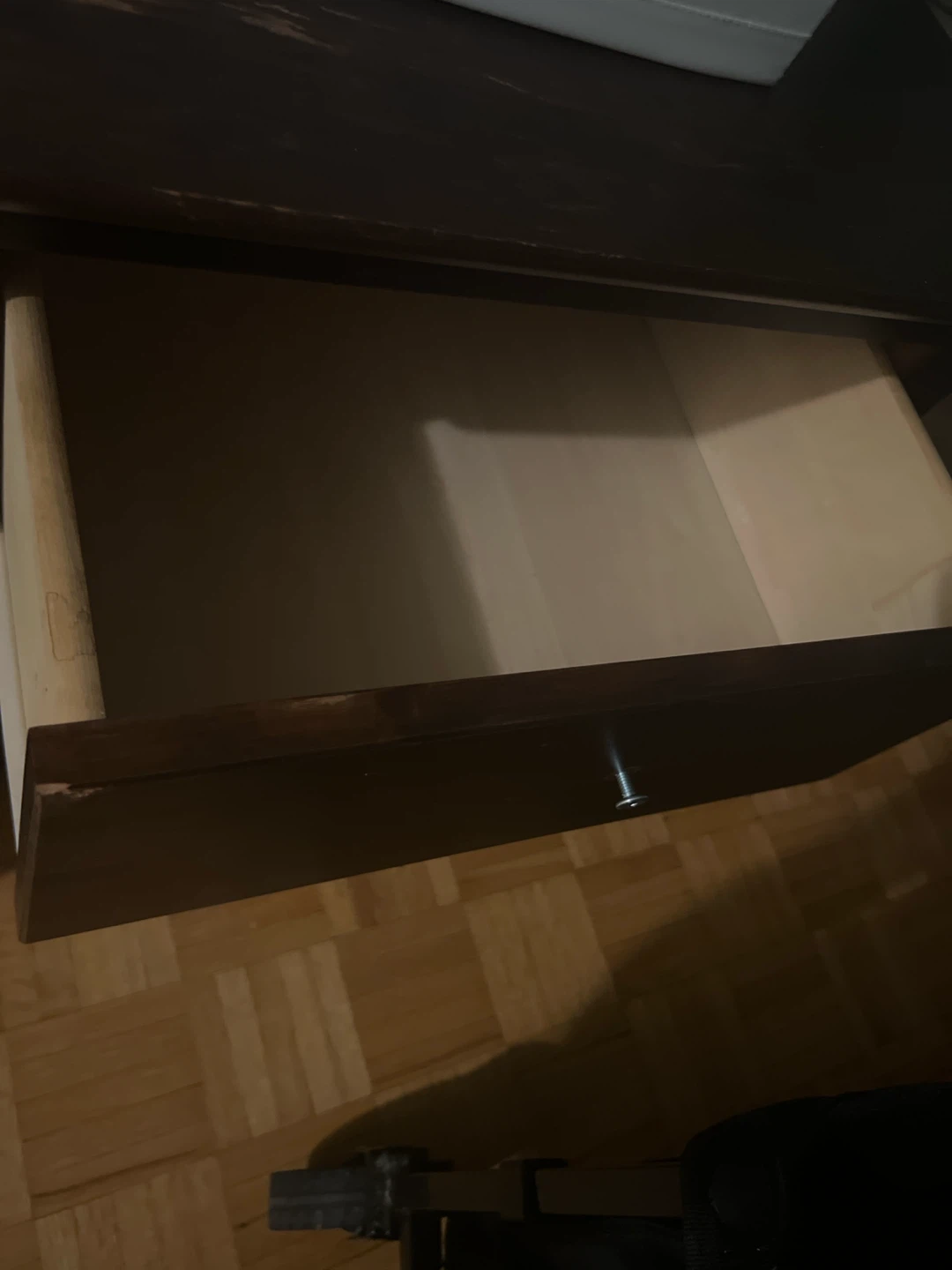 Dark Brown 2-Drawer Nightstand - photo 2