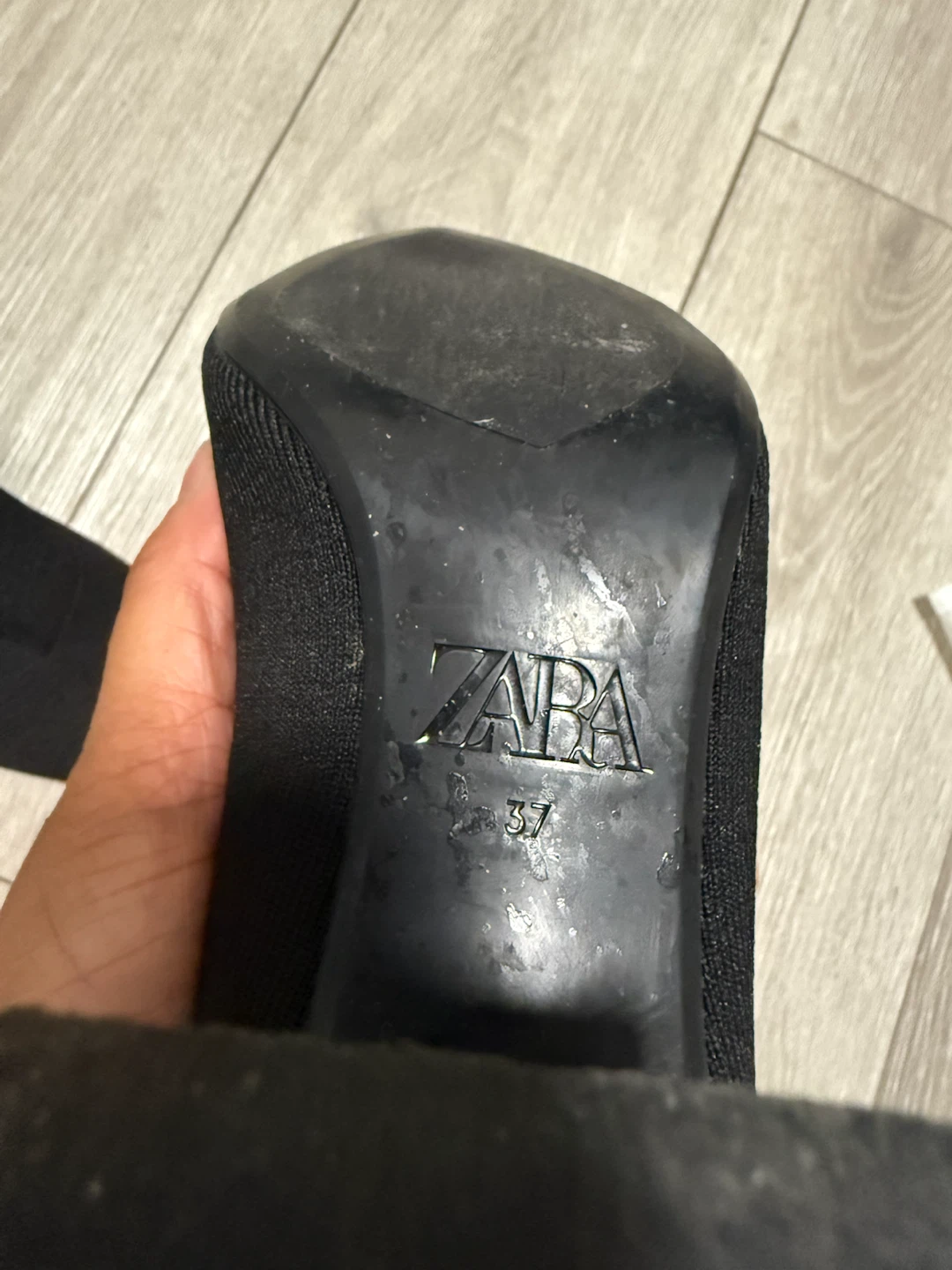 ZARA Black Sock Boots Size 37 - photo 2