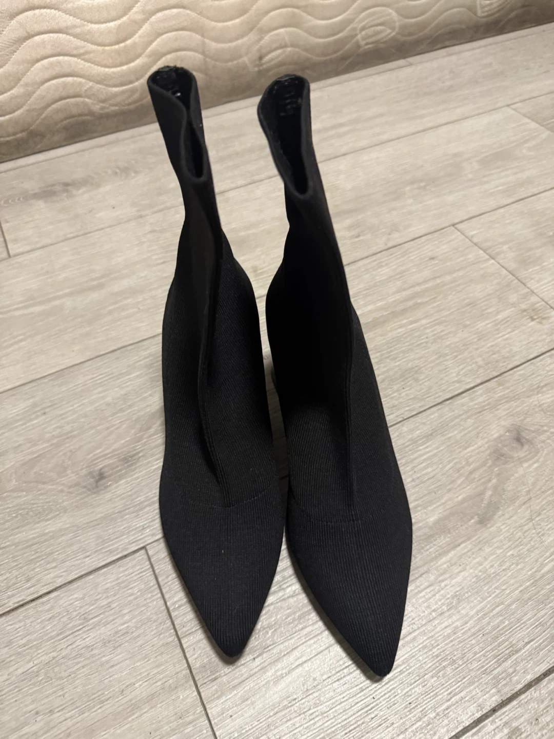 ZARA Black Sock Boots Size 37 - photo 3