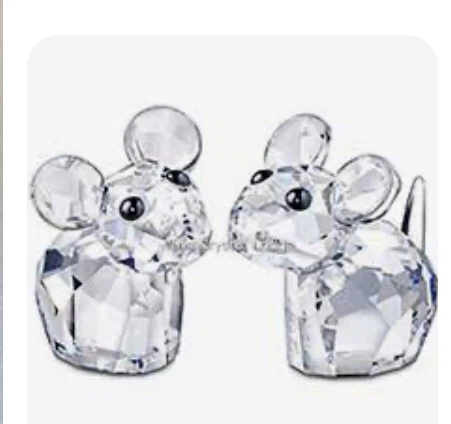 Swarovski Crystal Mouse Figurines, Joe and Harry