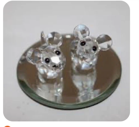 Swarovski Crystal Mouse Figurines, Joe and Harry - photo 2