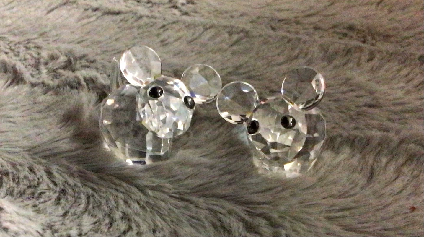 Swarovski Crystal Mouse Figurines, Joe and Harry - photo 4