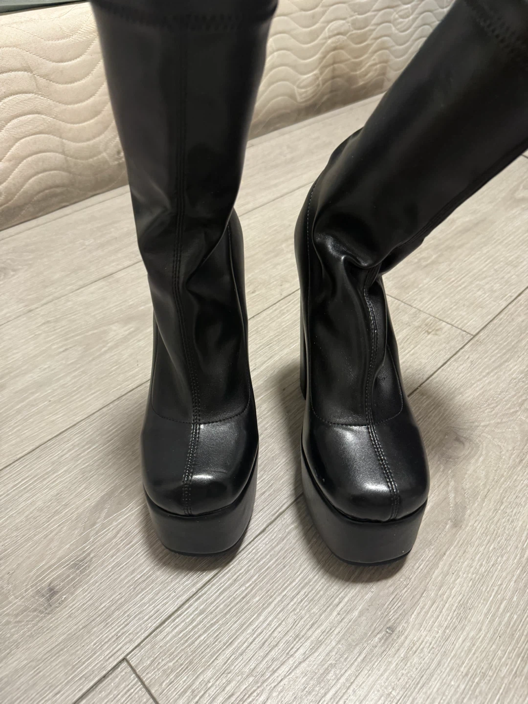 Black Platform Ankle Boots