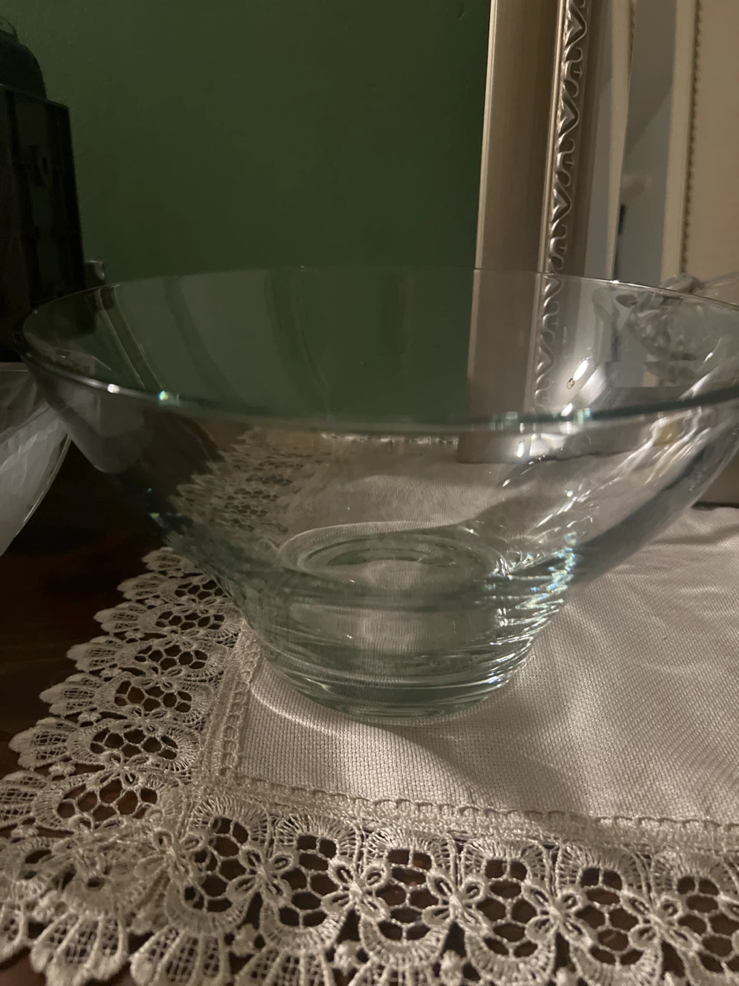 Clear Glass Serving Bowl