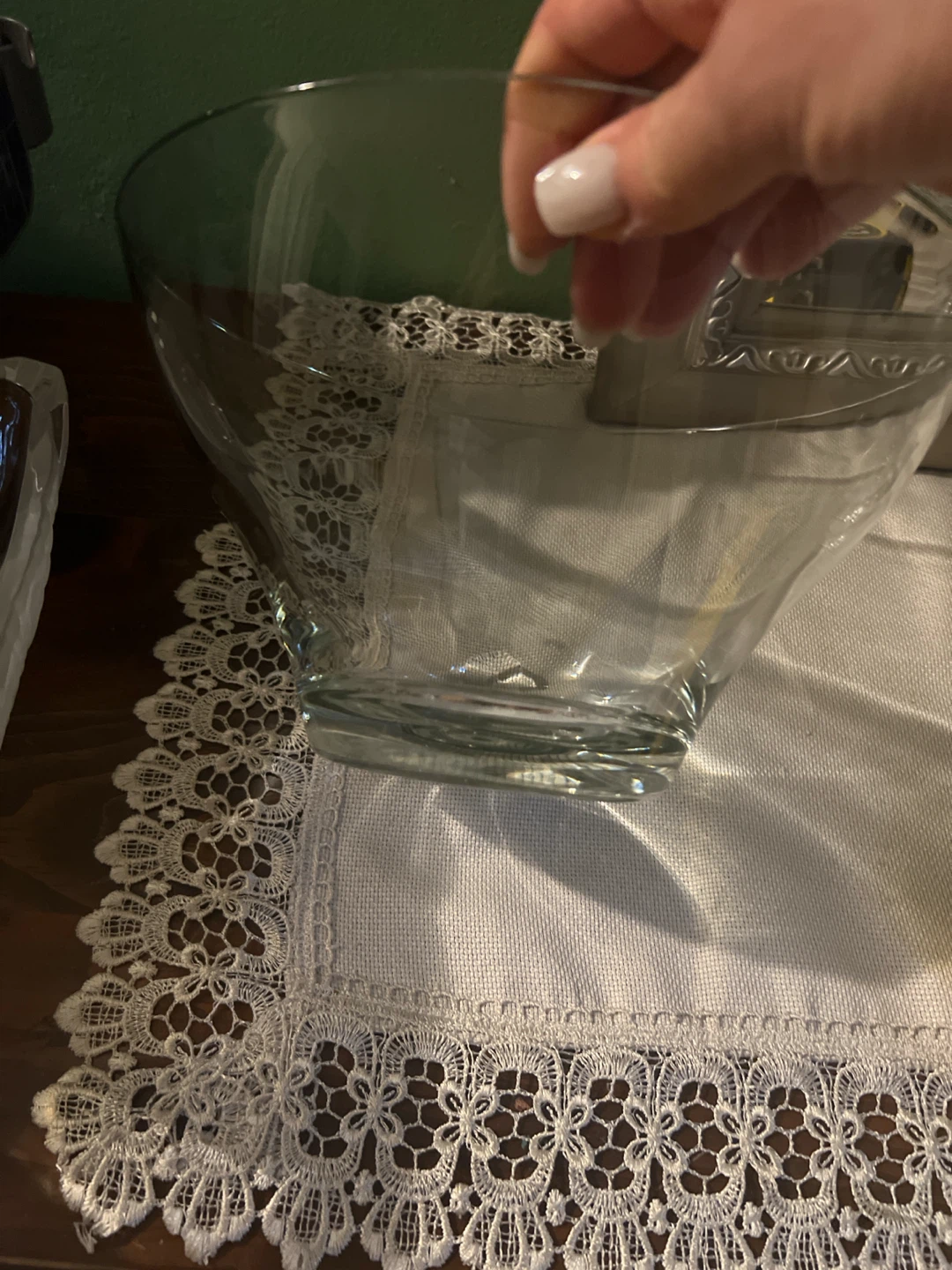 Clear Glass Serving Bowl - photo 3