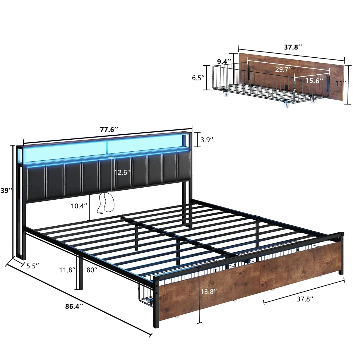 Martinez King Storage Bed - photo 2