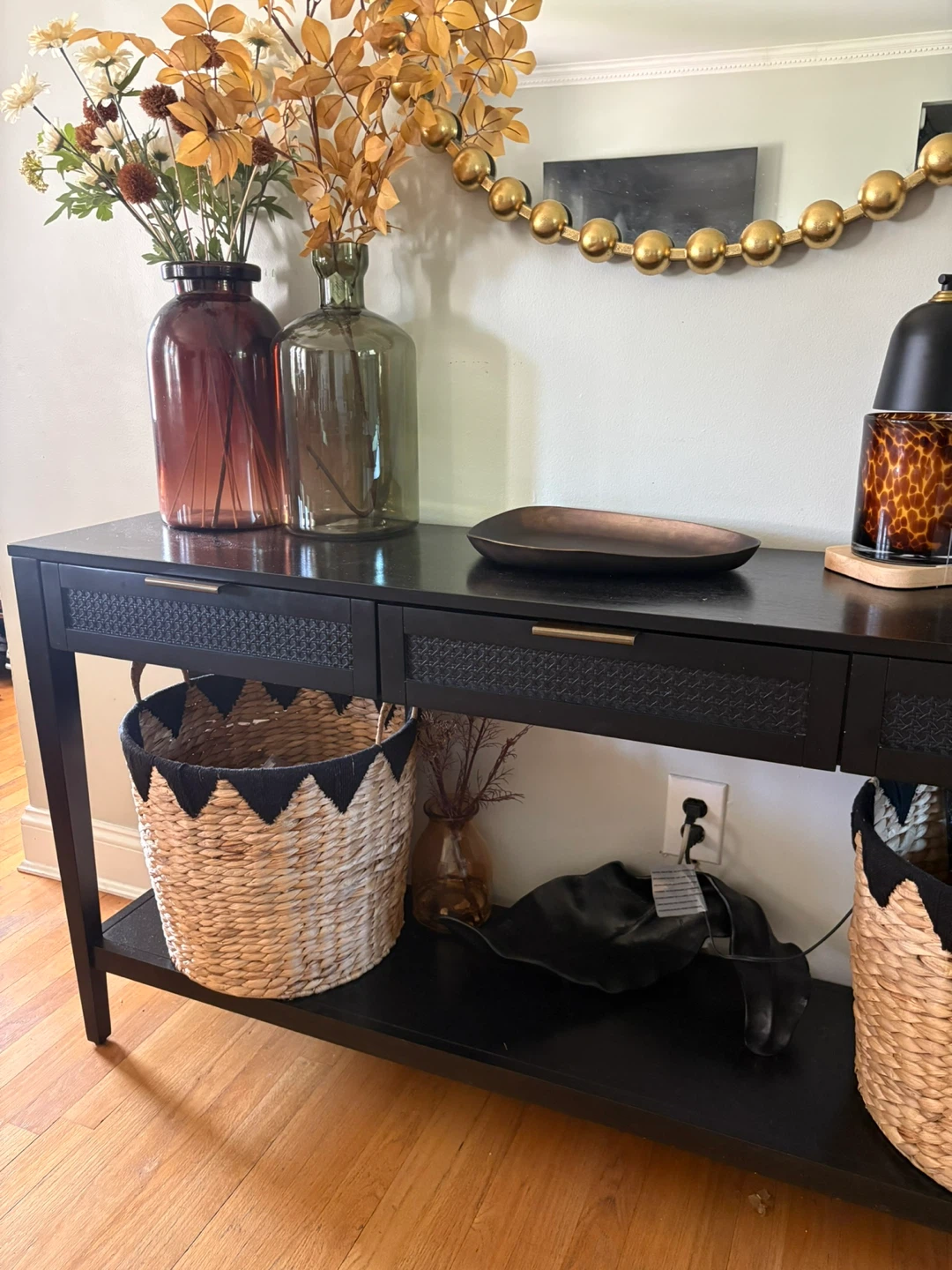 Black Console Table with Drawers - photo 3