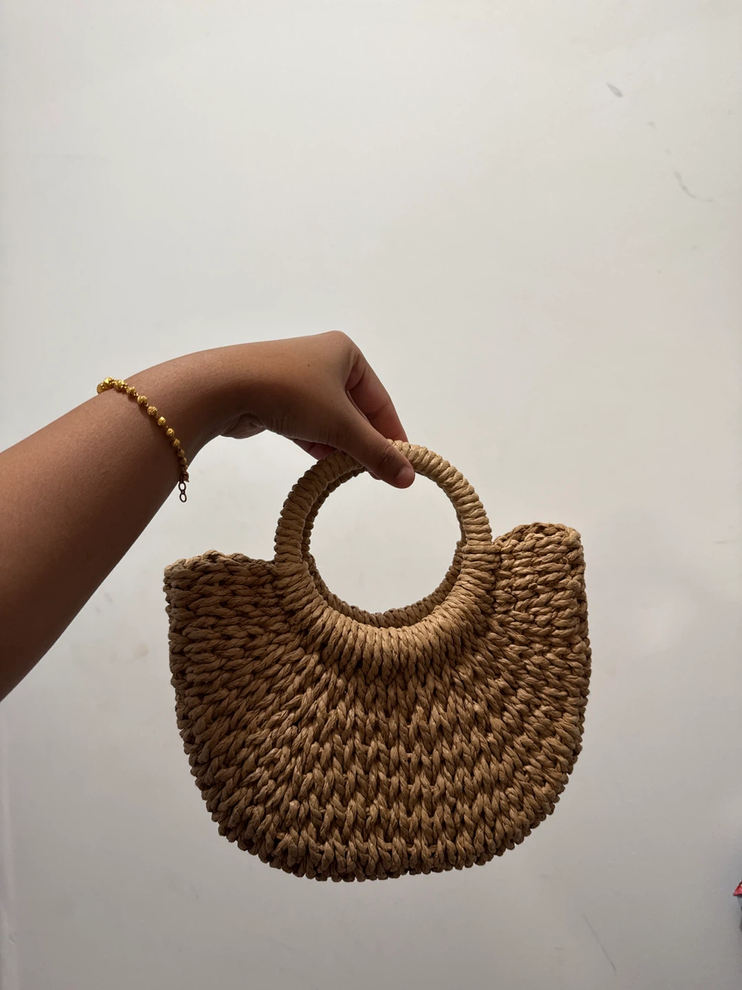 Woven Straw Handbag