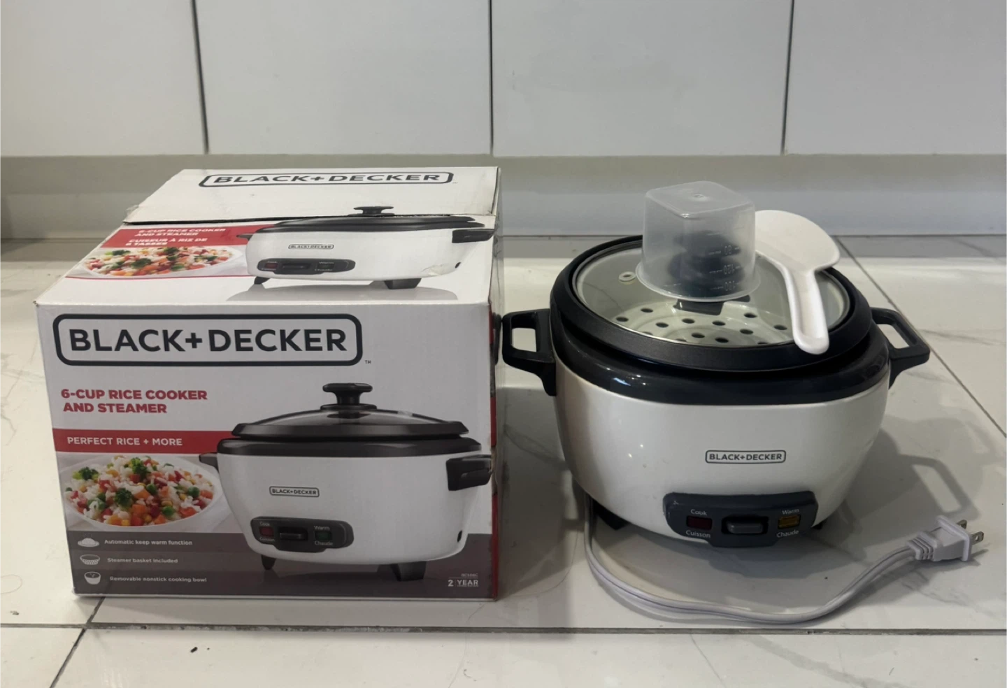 Black+Decker 6-Cup Rice Cooker and Steamer