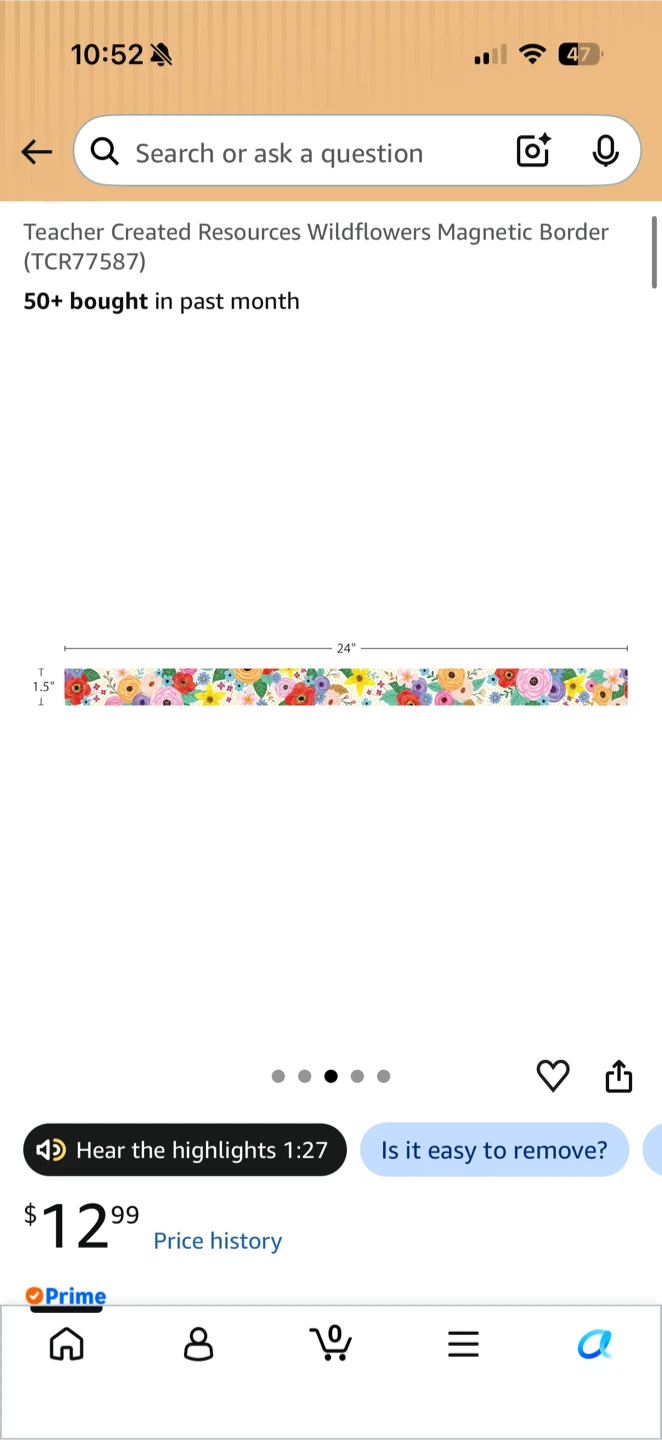 Teacher Created Resources Wildflowers Magnetic Border - photo 2