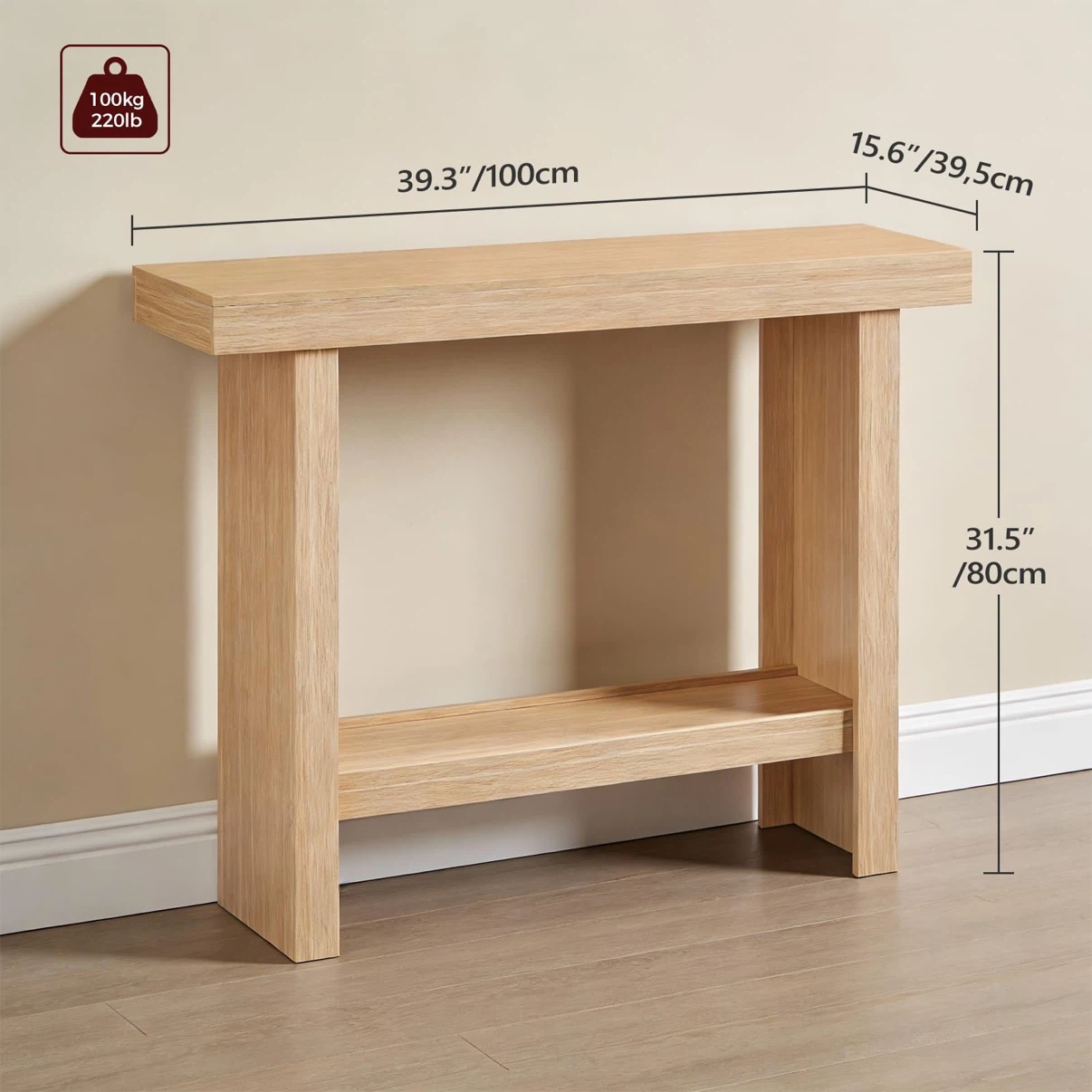 MAHANCRIS Console Table, 39.4'' Entryway Table for Hallway - photo 2