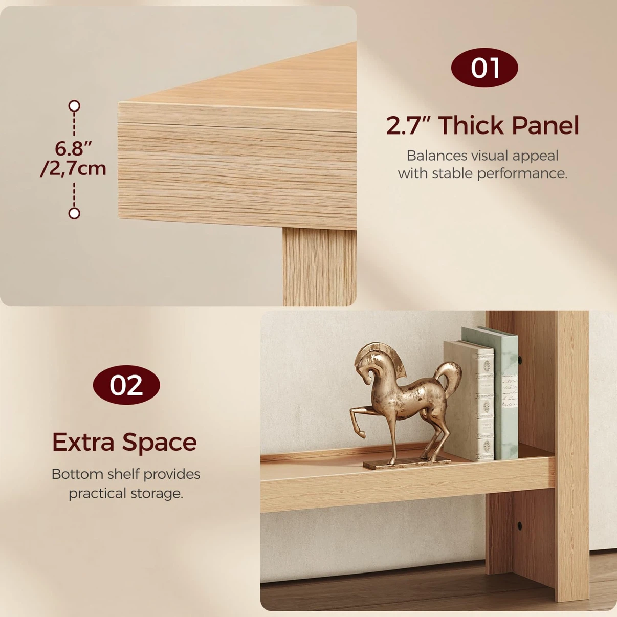 MAHANCRIS Console Table, 39.4'' Entryway Table for Hallway - photo 4