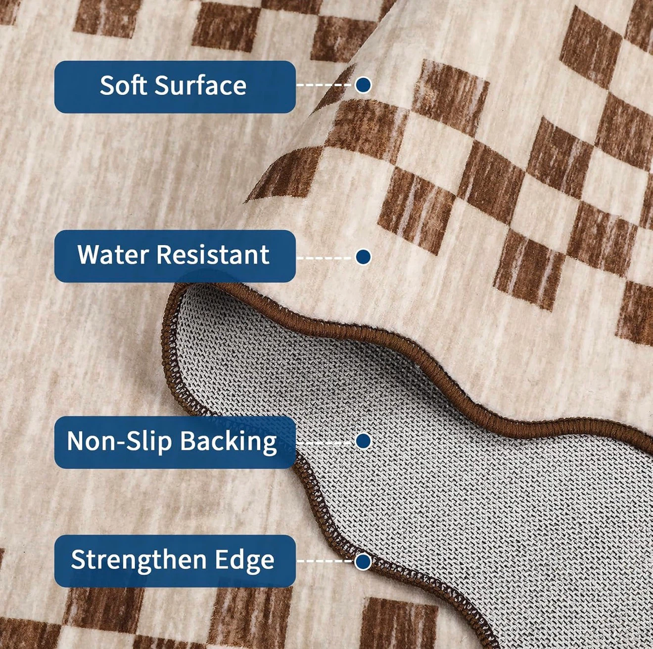 Foldable Checkerboard Area Rug - photo 5