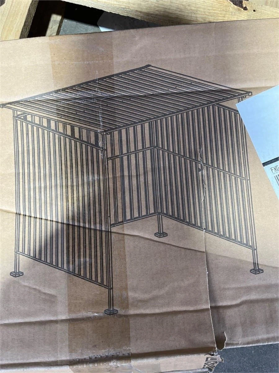 Outdoor Bike Shed, Hardtop Grill Gazebo with Shed-Style Storage - photo 4
