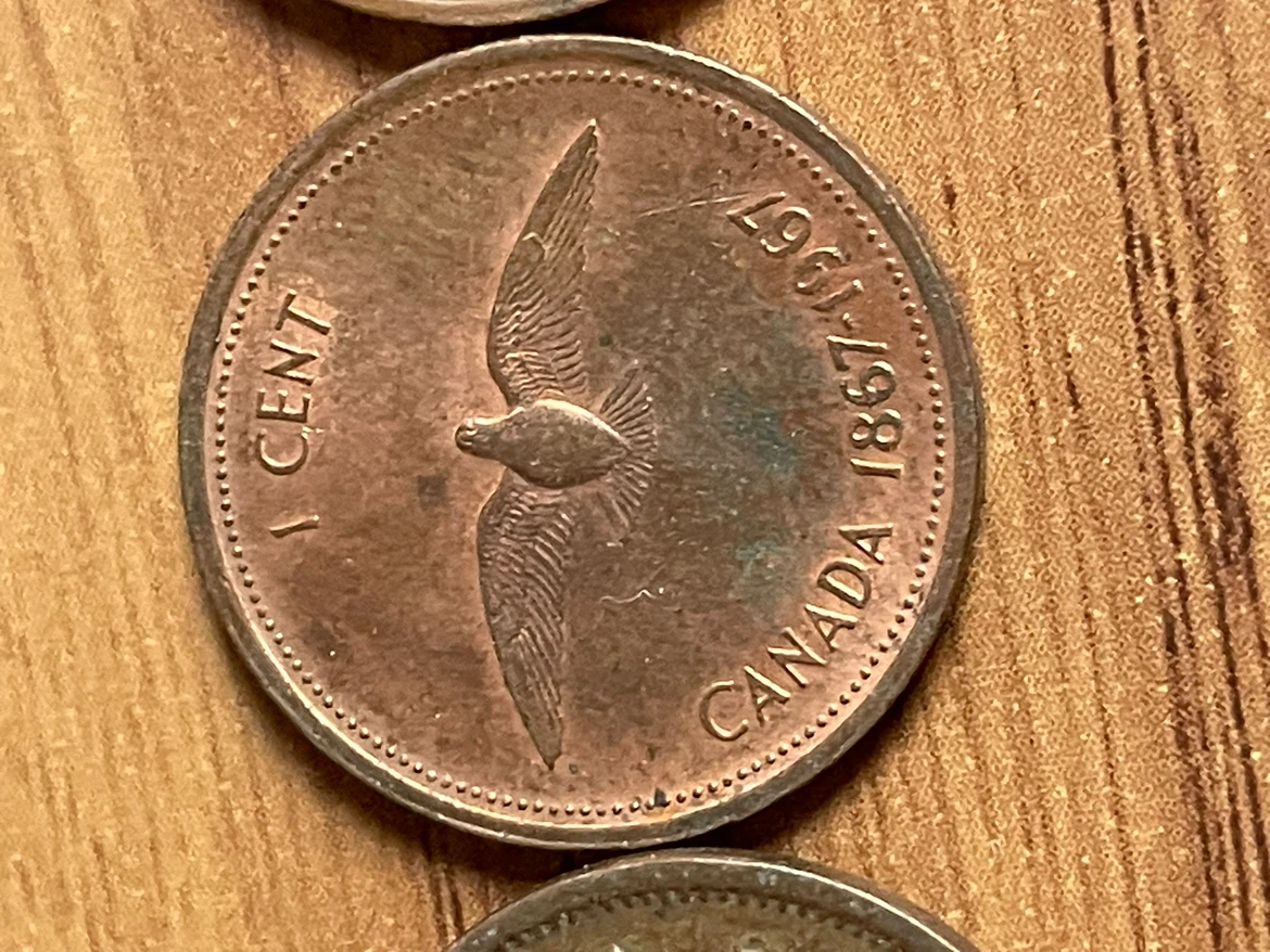 1967 Canadian 1 Cent Centennial Coin