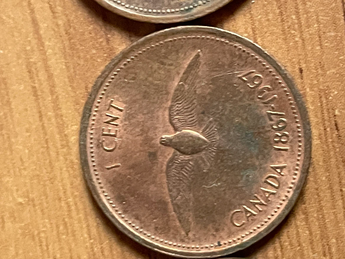 1967 Canadian 1 Cent Centennial Coin - photo 2