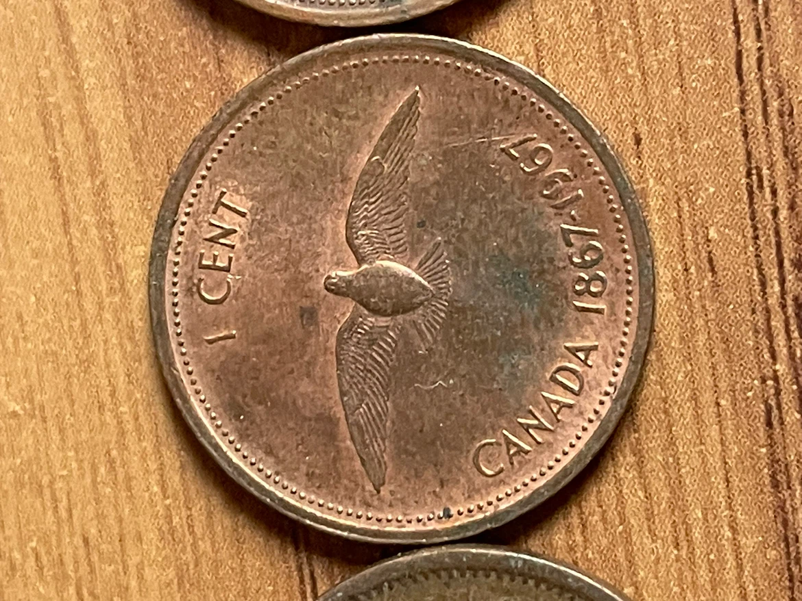 1967 Canadian 1 Cent Centennial Coin - photo 5