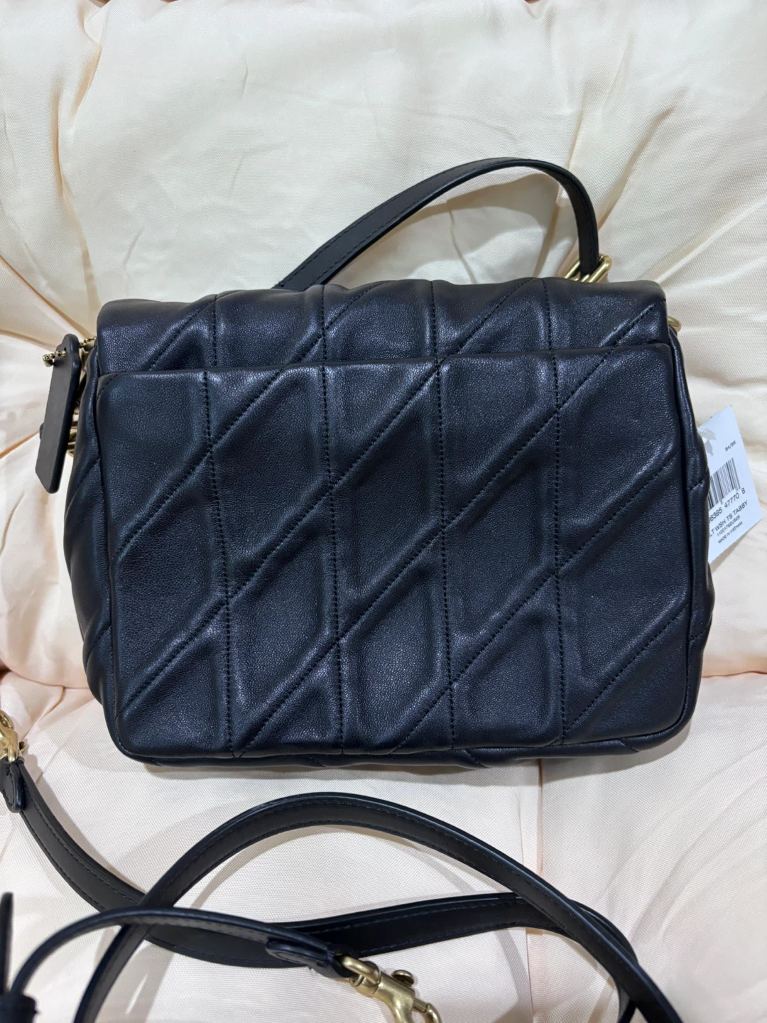 Coach Times Square Tabby Shoulder Bag With Quilting - black - photo 2