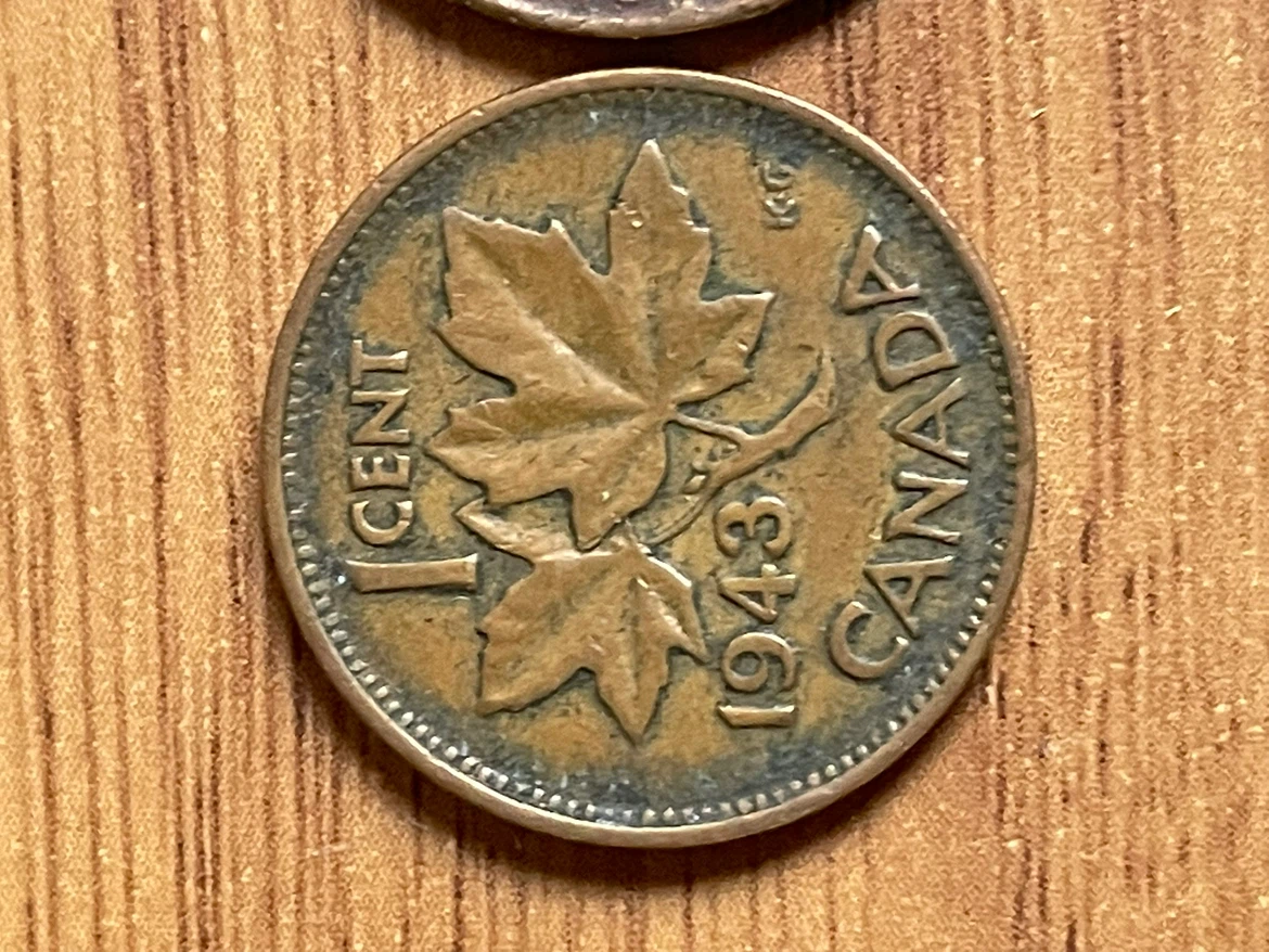 1943 Canadian One Cent Coin