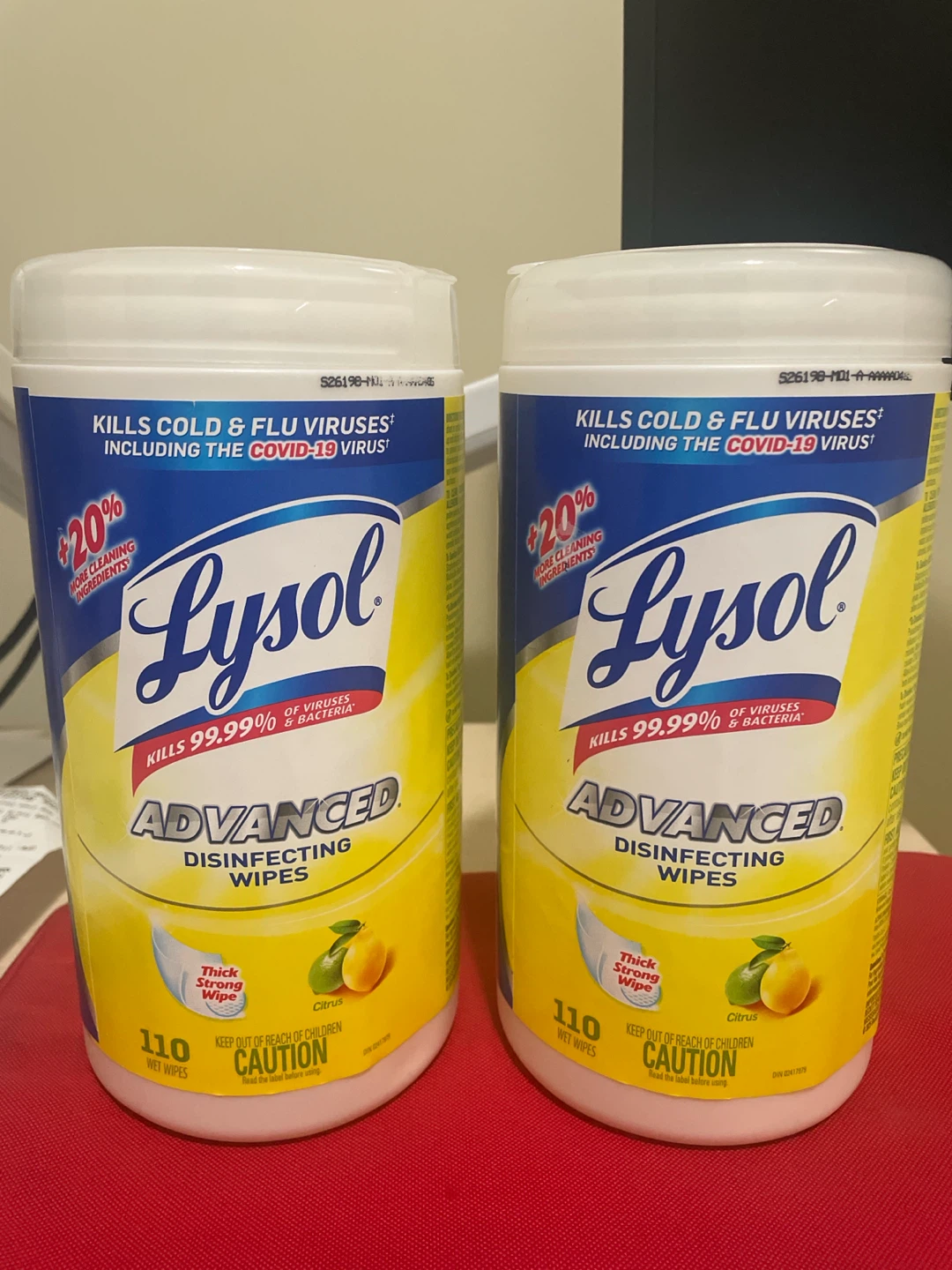 Lysol Advanced Disinfecting Wipes Containers