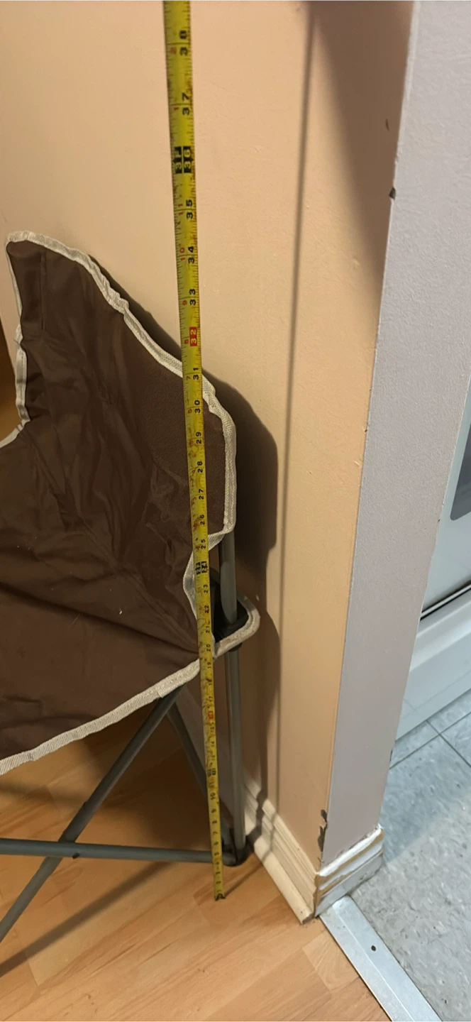 Brown portable folding chair