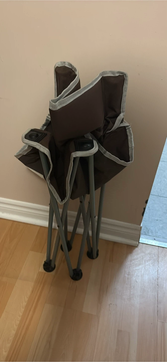 Brown portable folding chair - photo 4