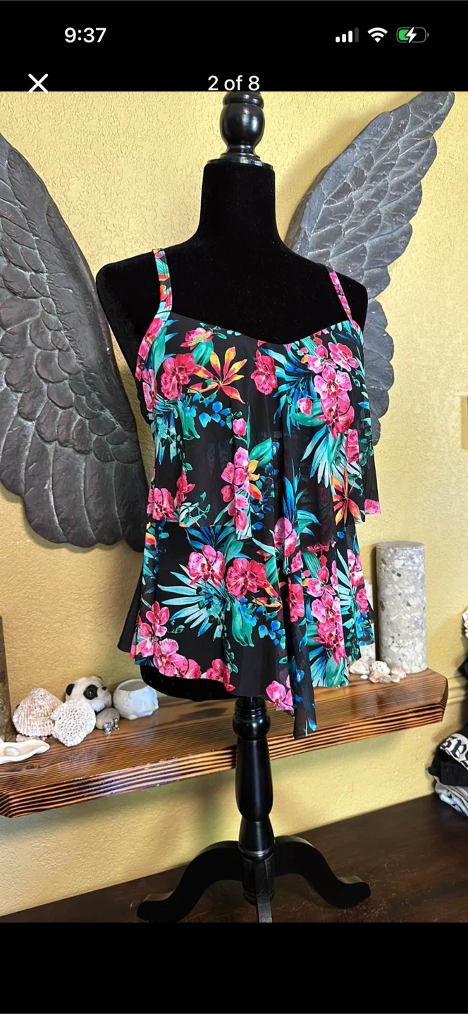 Krista Floral Swim Tankini Top - photo 2