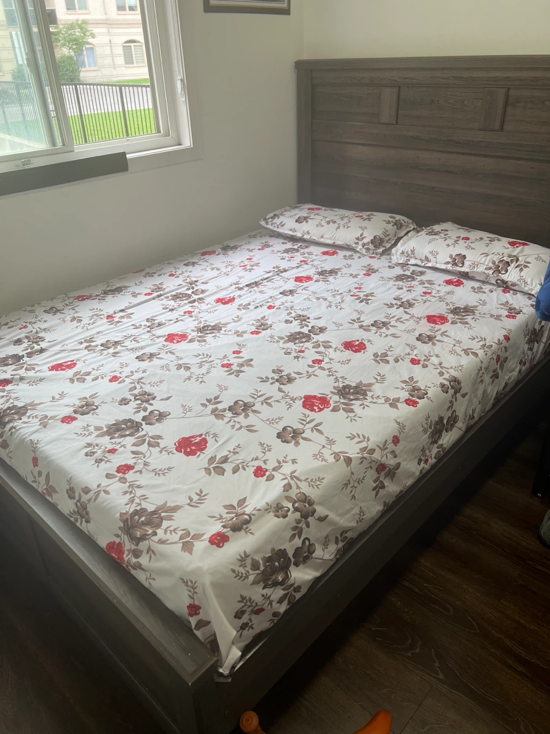 Double size bed frame and headboard