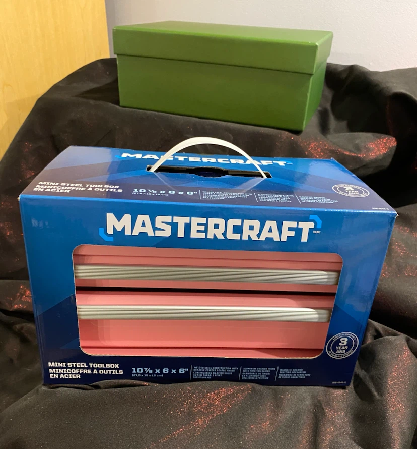 Mastercraft Mini Steel Toolbox - Pink
