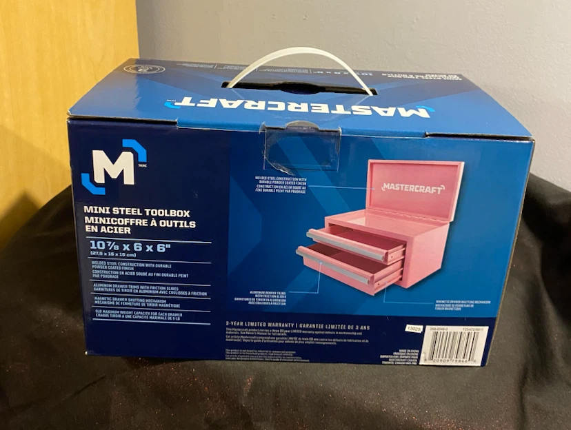 Mastercraft Mini Steel Toolbox - Pink - photo 2
