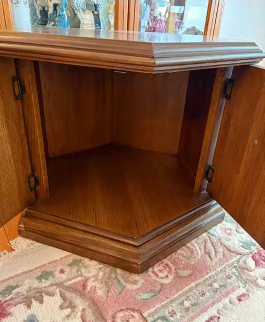 Set of Two Octagonal Wooden End Tables - photo 4