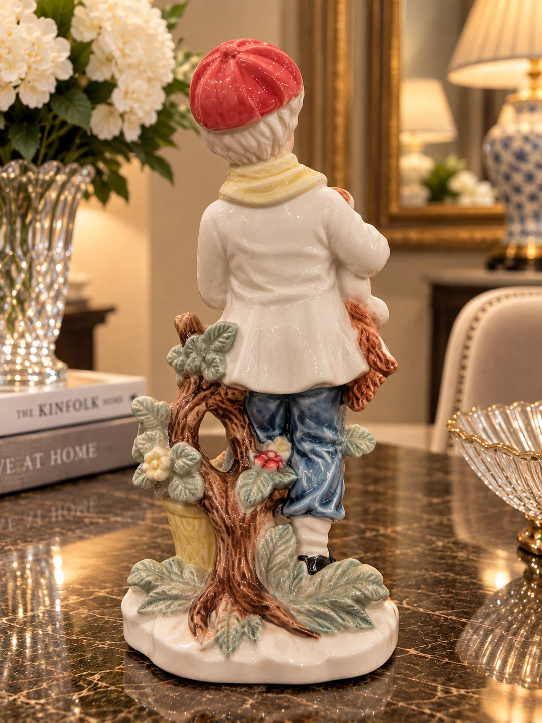 Vintage Porcelain Boy and Dog Figurine - photo 2