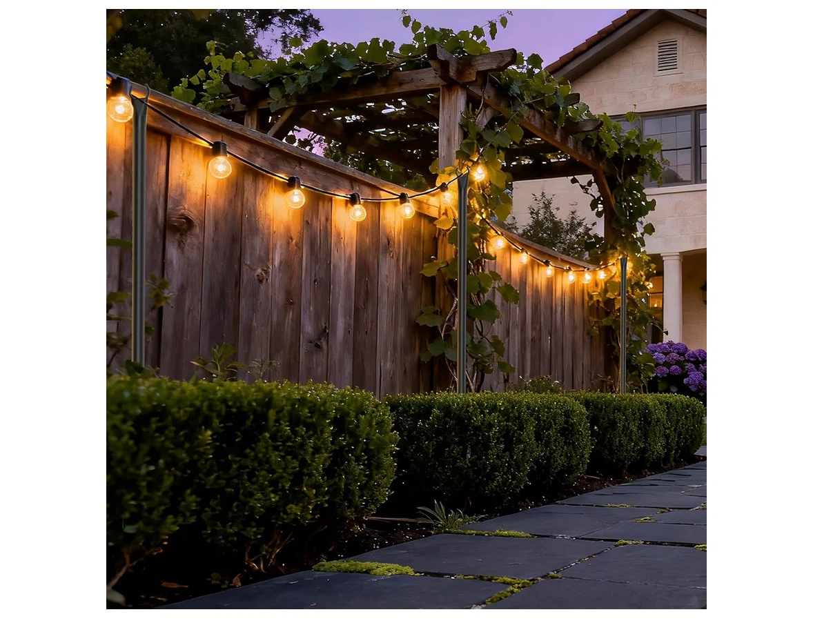 10ft String Light Poles (3 Pack)