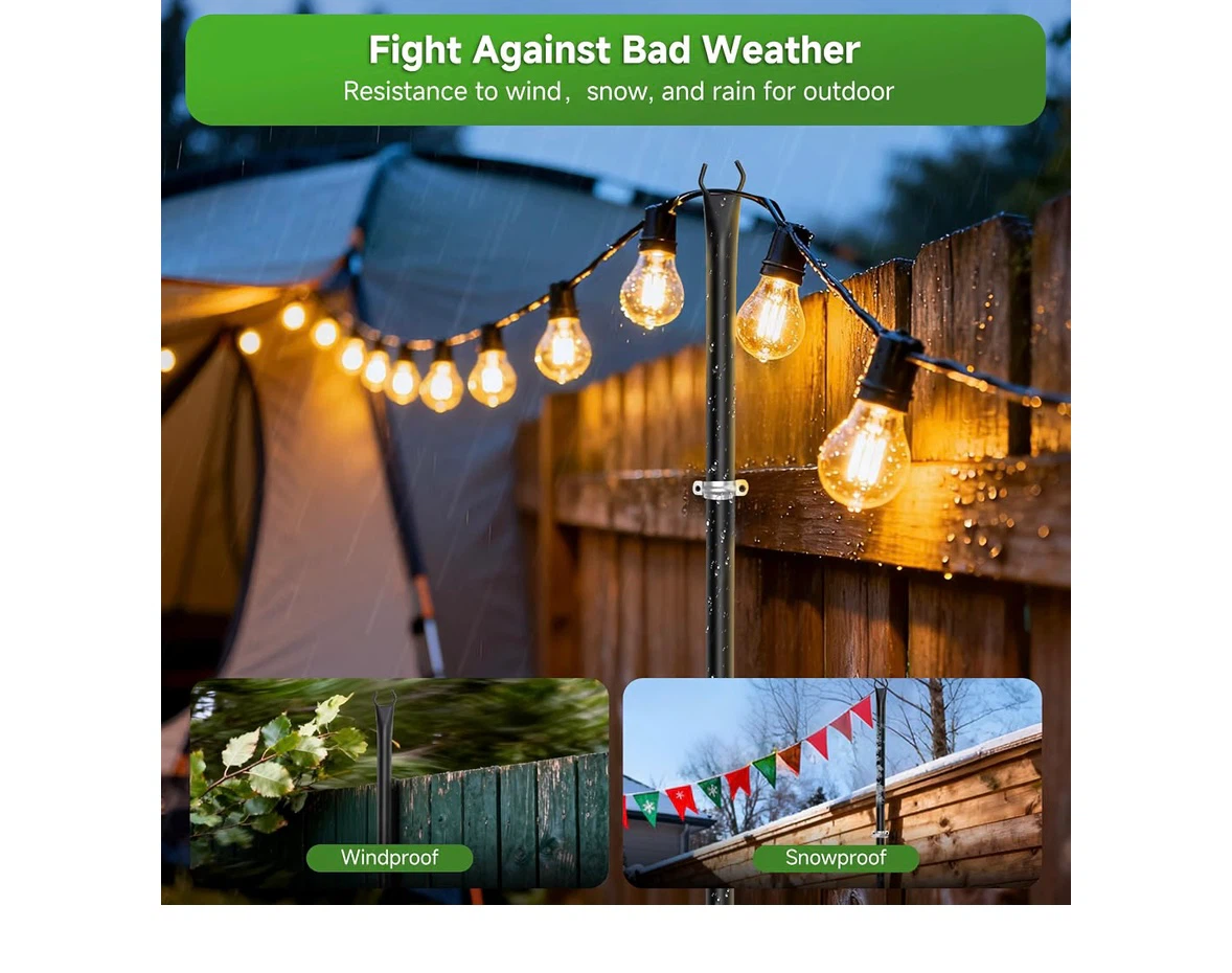 10ft String Light Poles (3 Pack) - photo 5