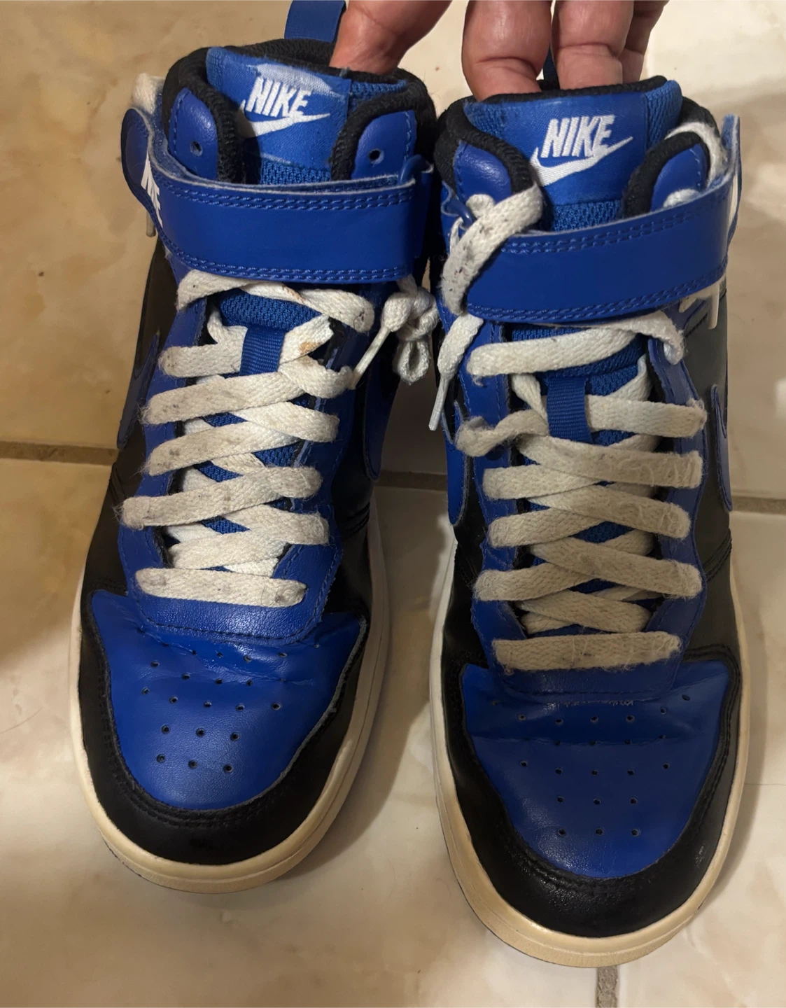 Nike Court Borough Mid 2 Blue/Black Sneakers (size 5.5Y)