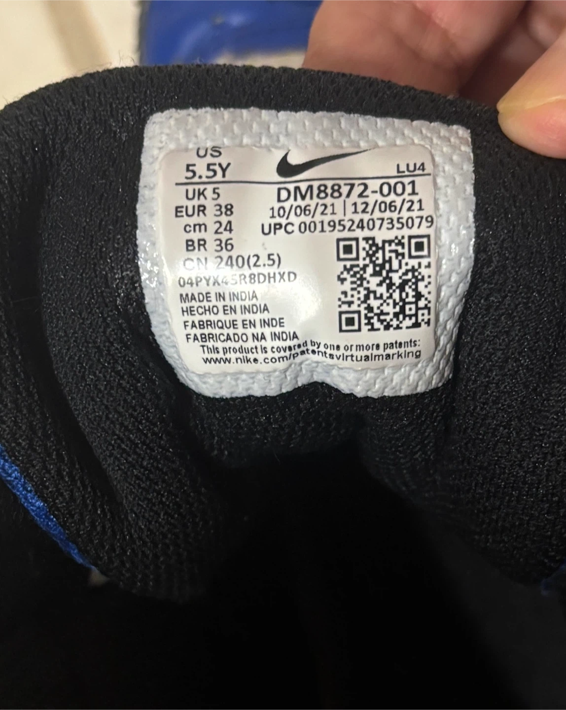 Nike Court Borough Mid 2 Blue/Black Sneakers (size 5.5Y) - photo 4