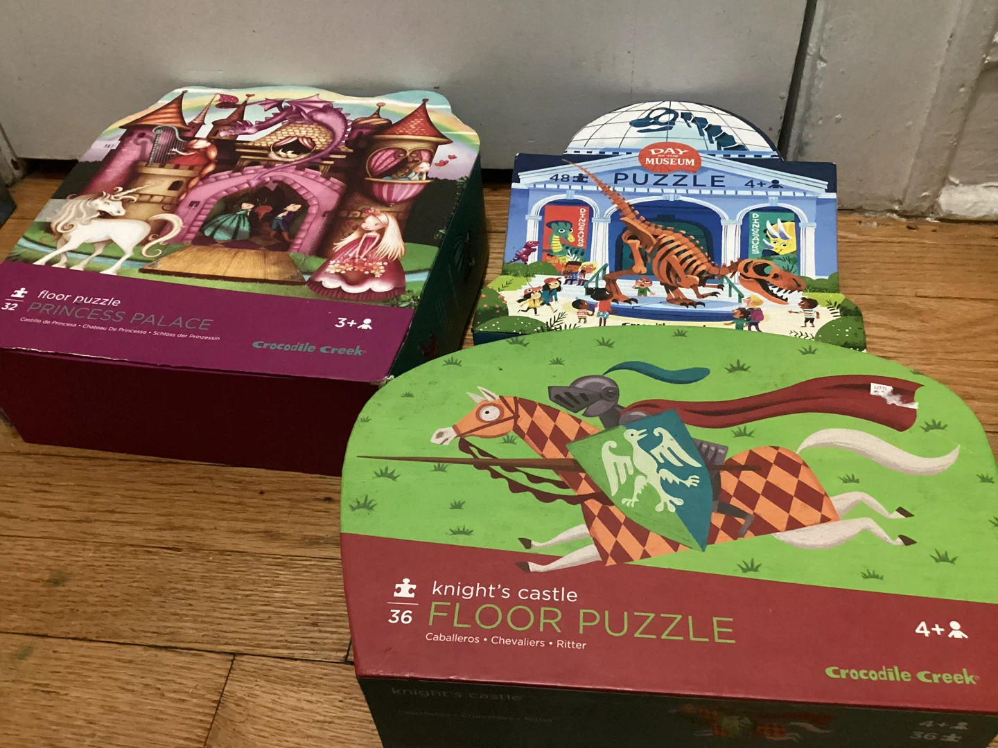 Set of 3 Crocodile Creek Kids Floor Puzzles