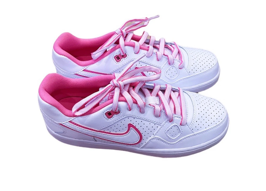 NIKE SON OF FORCE LOW IN WHITE/PINK BLAST SZ US 6Y - BRAND NEW - photo 3